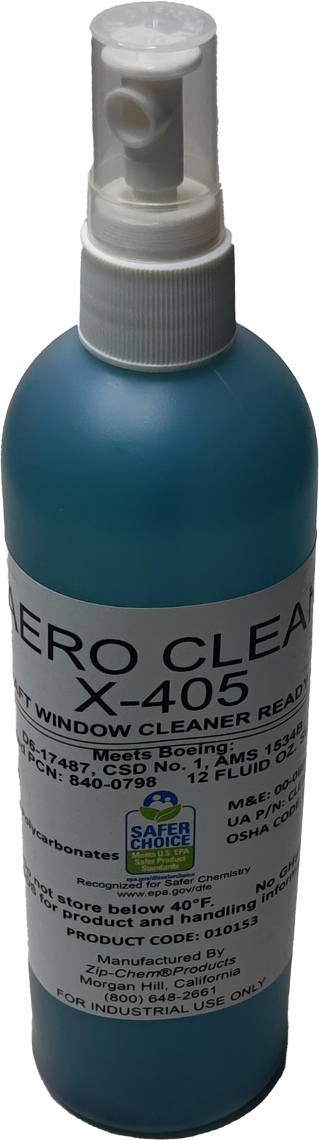 ZIP-CHEM X-405 WINDOW CLEANER-12OZ